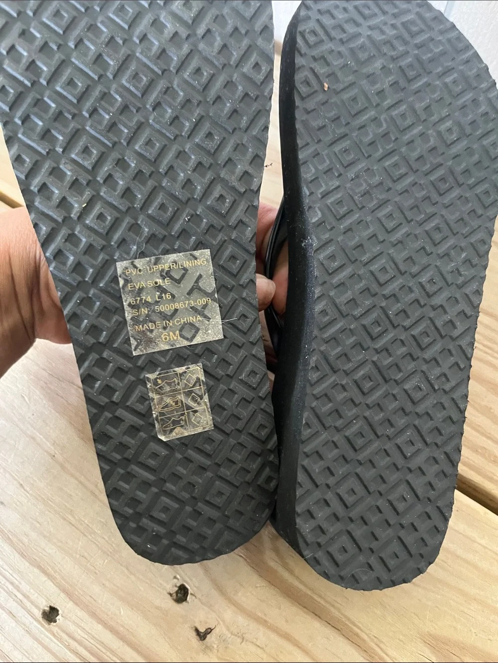 Tory Burch Black Flip Flop Sandals with Gold Logo - Picture 7 of 14